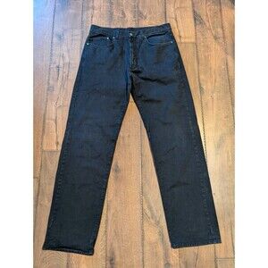 Zegna Sport 301 Black Denim Jeans Men's Size 36 Black Straight Leg 5 Pockets